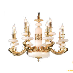 Đèn Chùm Đồng Chao Đá Ngọc CĐ-1162/8+4